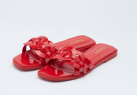 Mine Glossy Slides In Red - Outlash brand